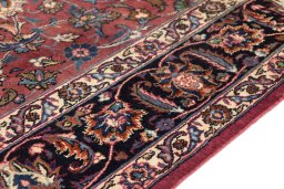 Central medallion detail of 1960s Mashad rug from Iran / Persia