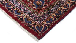 Central medallion detail of 1960s Mashad rug from Iran / Persia