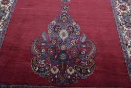 Central medallion detail of 1950s Mashad rug from Iran / Persia