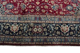 Full view of 2000s Mashad rug from Iran / Persia, 382 × 296 cm in Red tones