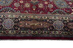 Full view of 2000s Mashad rug from Iran / Persia, 432 × 328 cm in Red tones