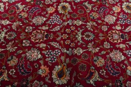 Central medallion detail of 2000s Mashad rug from Iran / Persia