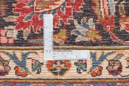 Full view of 2000s Mashad rug from Iran / Persia, 382 × 300 cm in Red tones