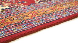 Central medallion detail of 2000s Mashad rug from Iran / Persia