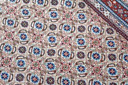 Surface texture of New Moud rug with natural Wool and intricate pattern