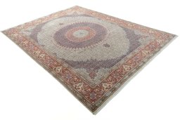 Close-up detail of Unknown Moud rug from Iran / Persia showing Cotton weave