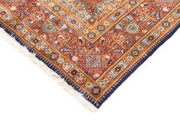 Central medallion detail of 2020s Moud rug from Iran / Persia