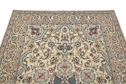 Surface texture of New Nain rug with natural Wool and intricate pattern