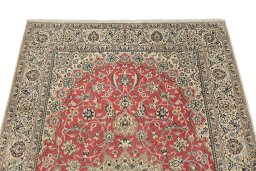 Surface texture of New Nain rug with natural Wool and intricate pattern