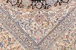 Central medallion detail of New Nain rug from Iran / Persia