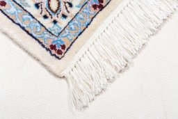 Full view of New Nain rug from Iran / Persia, 266 × 211 cm in Red tones