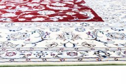 Full view of New Nain rug from Iran / Persia, 263 × 254 cm in Red tones