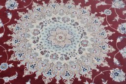 Surface texture of New Nain rug with natural Cork and intricate pattern