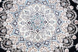 Surface texture of New Nain rug with natural Wool and intricate pattern