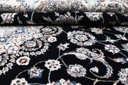 Surface texture of New Nain rug with natural Wool and intricate pattern