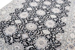 Central medallion detail of New Nain rug from Iran / Persia