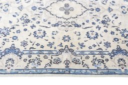 Full view of 2000s Nain rug from Iran / Persia, 200 × 126 cm in Beige tones