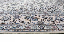 Close-up detail of New Nain rug from Iran / Persia showing Wool weave