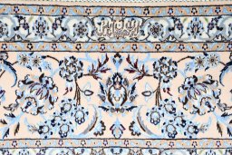 Central medallion detail of New Nain rug from Iran / Persia