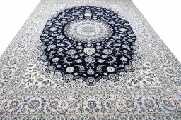Surface texture of New Nain rug with natural Cork and intricate pattern