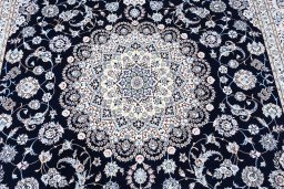 Central medallion detail of New Nain rug from Iran / Persia