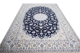 Surface texture of New Nain rug with natural Cork and intricate pattern