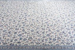 Close-up detail of 1970s Nain rug from Iran / Persia showing Cork weave