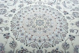 Central medallion detail of New Nain rug from Iran / Persia