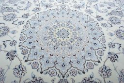 Central medallion detail of New Nain rug from Iran / Persia