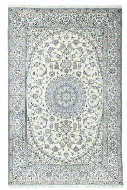 Full view of New Nain rug from Iran / Persia, 311 × 200 cm in Beige tones