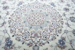 Central medallion detail of New Nain rug from Iran / Persia