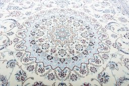 Central medallion detail of New Nain rug from Iran / Persia