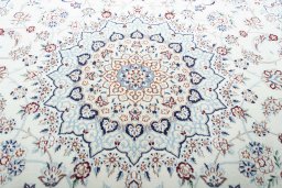 Central medallion detail of New Nain rug from Iran / Persia