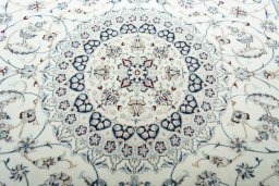 Central medallion detail of New Nain rug from Iran / Persia