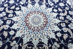 Central medallion detail of New Nain rug from Iran / Persia