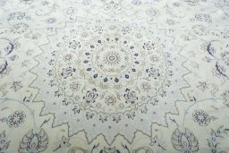 Central medallion detail of New Nain rug from Iran / Persia