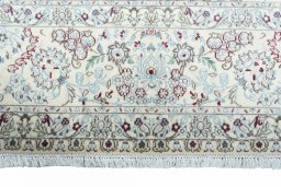 Full view of 2000s Nain rug from Iran / Persia, 351 × 255 cm in Beige tones