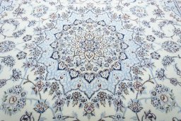 Central medallion detail of New Nain rug from Iran / Persia