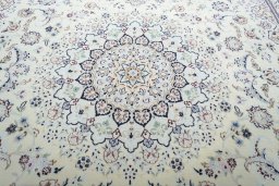 Central medallion detail of New Nain rug from Iran / Persia