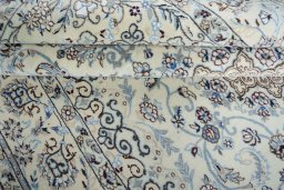 Surface texture of New Nain rug with natural Cork and intricate pattern