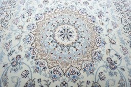 Central medallion detail of New Nain rug from Iran / Persia