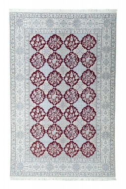 Full view of New Nain rug from Iran / Persia, 320 × 206 cm in Red tones