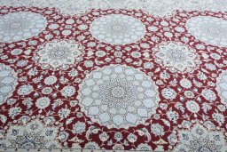 Central medallion detail of New Nain rug from Iran / Persia