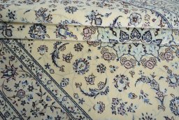 Surface texture of New Nain rug with natural Cork and intricate pattern
