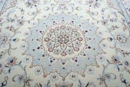 Central medallion detail of New Nain rug from Iran / Persia
