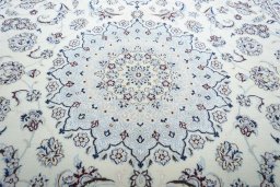 Central medallion detail of New Nain rug from Iran / Persia