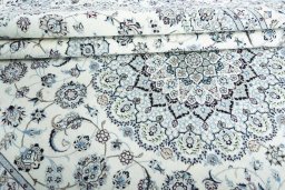 Surface texture of New Nain rug with natural Cork and intricate pattern