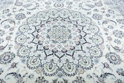 Central medallion detail of New Nain rug from Iran / Persia