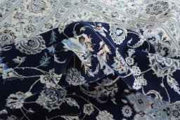 Surface texture of New Nain rug with natural Cork and intricate pattern