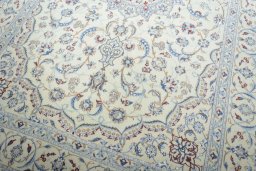 Close-up detail of 2000s Nain rug from Iran / Persia showing Cork weave